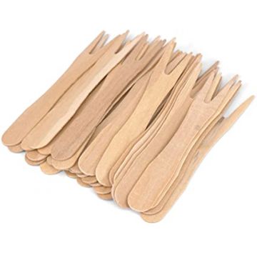 Furculita lemn  cartofi prajiti - 8.5 cm - 1000 buc/set