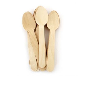 Lingurita din lemn pentru cafea sau deserturi  110 mm  100 buc/set