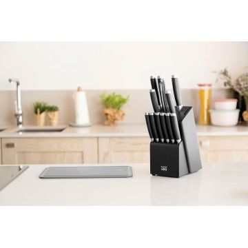 Set cutite si suport 13 piese BergHOFF, Leo Graphite, inox