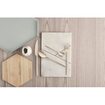 Set tacamuri 16 piese, Amefa, Manille PVD Champagne, inox, bej