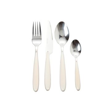 Set tacamuri 16 piese, Brandani, inox, ivoriu