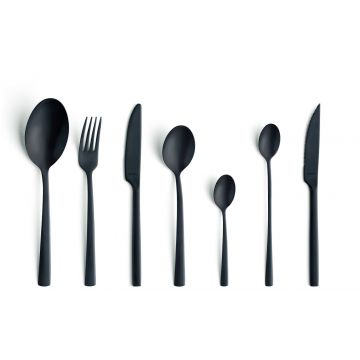 Set tacamuri, 42 piese, Amefa, Manille All you need, inox, negru