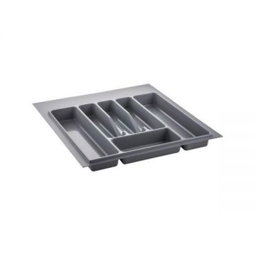 Suport organizare tacamuri, gri metalizat, pentru latime exterioara corp 550 mm, montabil in sertar de bucatarie - Maxdeco