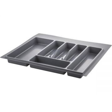 Suport organizare tacamuri, gri metalizat, pentru latime exterioara corp 600 mm, montabil in sertar de bucatarie - Maxdeco