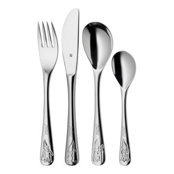Set tacâmuri 4 piese din oțel inoxidabil pentru copii WMF Cromargan® Zwerge