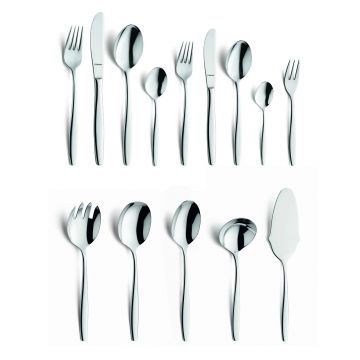 Set tacamuri, 60 piese, Florence, inox, argintiu