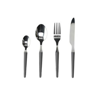 Set tacamuri 24 piese Antony Zen, Tognana Porcellane, otel, antracit