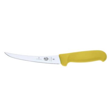 Cutit Dezosare Victorinox Fibrox 5.6618.15, Lama Curba Flexibila 15 cm, Galben
