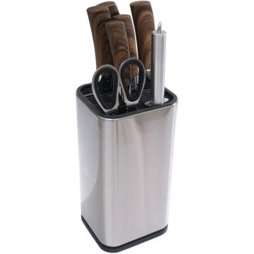 Cutite Bucatarie, Suport, Ascutitor, Foarfeca, Otel Inoxidabil, Plastic, 8 Bucati, Grunberg