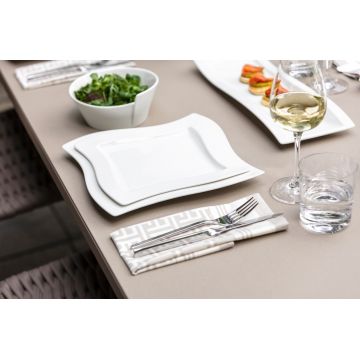 Farfurie intinsa NewWave, Villeroy & Boch, 27x27x2.6 cm, portelan premium, alb