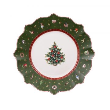 Farfurie pentru desert, Villeroy & Boch, Toy's Delight Green, 24 cm, portelan premium