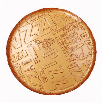 Farfurie pentru pizza Brandani, 34 cm, sticla, ocru