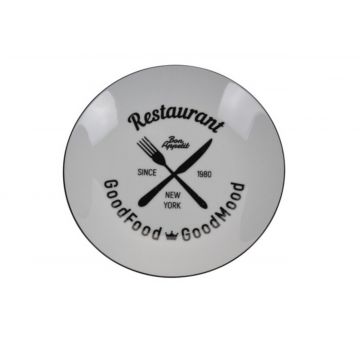 Farfurie Restaurant, Ø20.5 cm, portelan, alb