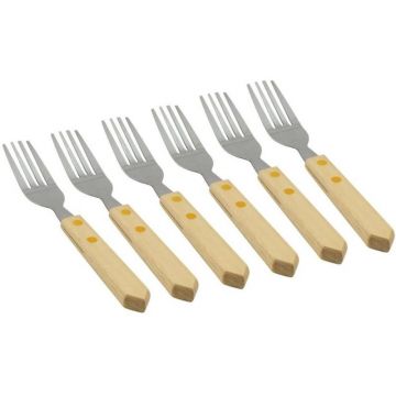 Furculita cu Maner din Lemn, 5 Bucati, Perfect Home