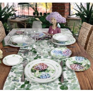 Serviciu de masa 18 piese, Brandani, Flora, portelan