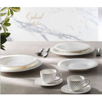Serviciu de masa 18 piese, Brandani, Optical, portelan New Bone China