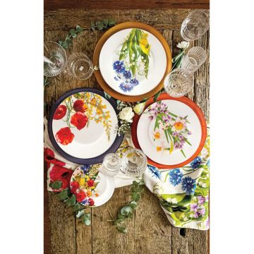 Serviciu de masa 18 piese Fiori Di Campo, Brandani, portelan