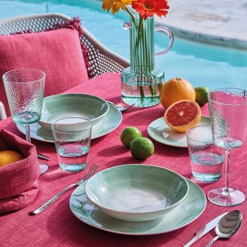 Serviciu de masa 18 piese Moon Grass, Andrea Fontebasso, portelan, alb/verde