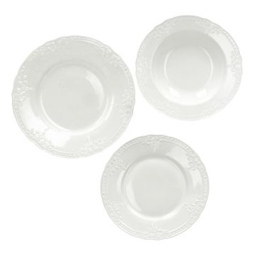 Serviciu de masa 18 piese, Ricordi, Brandani, portelan New Bone China