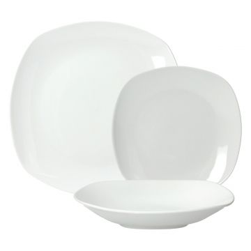 Serviciu de masa 18 piese Splendor, Tognana Porcellane, portelan, alb