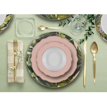 Serviciu de masa, 24 piese, DNR0011, Mia, ceramica, multicolor