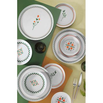 Serviciu de masa 24 piese MOD24Y260012176, Kutahya Porselen, portelan, multicolor