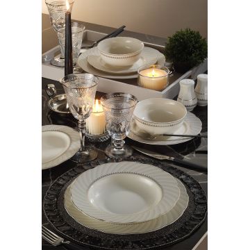 Serviciu de masa, 56 piese, Olympos 4320, Beros, portelan, multicolor