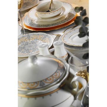 Serviciu de masa 62 piese BNOLY62YT43012243, Kutahya Porselen, ceramica, multicolor