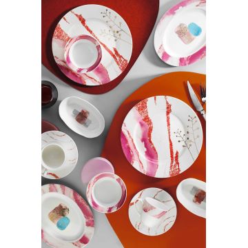 Serviciu de masa breakfast 28 piese BNKL28KH43011715, Kutahya Porselen, ceramica, multicolor