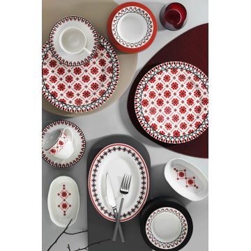 Serviciu de masa breakfast 28 piese INBNOLY16KH20, Kutahya Porselen, ceramica, multicolor