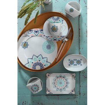 Serviciu de masa breakfast 32 piese LB32KH42010506, Kutahya Porselen, portelan, multicolor