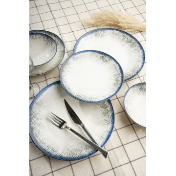 Serviciu de masa, Güral Porselen, 387GRP1356, Portelan , Farfurie intinsa 25x25x2 cm, Multicolor