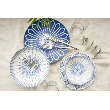 Serviciu de masa, Hermia, 387GRP1357, Farfurie: 20 × 20 × 3,5 cm (6 bucăți), Multicolor