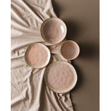Serviciu de masa, Hermia, 275KRM2186, Farfurie: 20 cm (6 bucăți), Roz pudra