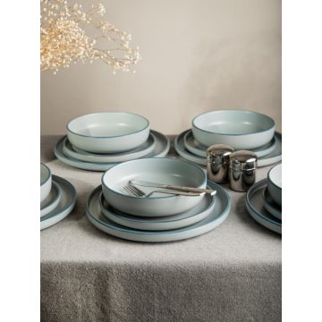 Serviciu de masa Mavi, Homla, 18 piese, ceramica, albastru