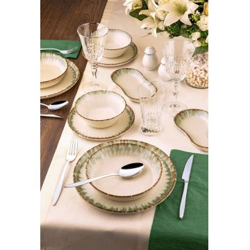 Serviciu de masa, Noble Life, 721NBL3155, Portelan , Farfurie intinsa 25 cm, Multicolor