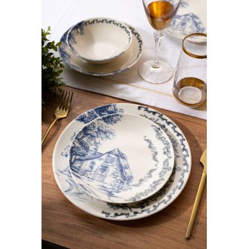 Serviciu de masa, Tulu, 490TLU1127, Portelan , Farfurie intinsa 25x25x2 cm, Multicolor