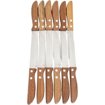 Set 12 x 12 Cutite cu Maner din Lemn