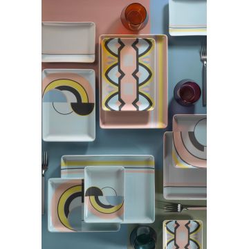 Set 18 piese pentru desert  Kutahya Porselen, TAN18Y860010876, portelan