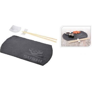 Set 4 piese pentru sushi Excellent Houseware, portelan, alb