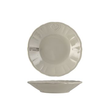 Set 6 farfurii adanci Celine, H&H, Ø 21 cm, ceramica, gri