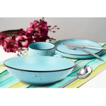 Set 6 farfurii adanci Electra, Art of Dining by Heinner, Ø20 cm, ceramica, albastru