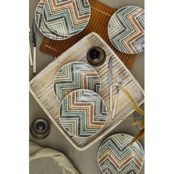 Set 6 farfurii pentru desert Kutahya Porselen, NNZG06PS885372, Ø21 cm, portelan