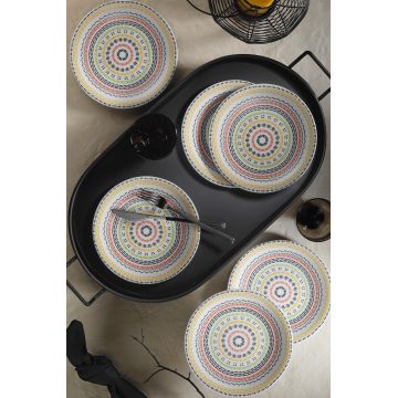 Set 6 farfurii pentru desert Kutahya Porselen, ZG06PS60011493, Ø21 cm, portelan