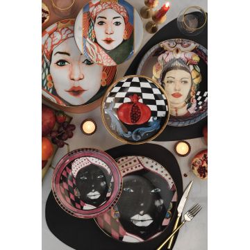 Set 6 farfurii pentru desert Kutahya Porselen, ZG06PS60211366, Ø21 cm, portelan