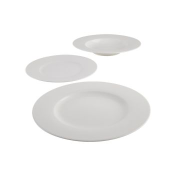 Set de masa 12 piese, Vivo Villeroy & Boch, Basic White Starter, portelan premium, alb