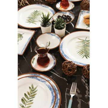 Set de mic dejun, Hermia, 973BRS2501, Farfurie: 16 cm (6 bucăți), Alb