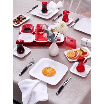 Set de mic dejun, Karaca, 216KRC1251, Portelan , Farfurie intinsa 21.4x21.3x2.2 cm, Multicolor