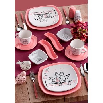 Set de mic dejun, Hermia, 275KRM1614, Antibacterian, Multicolor