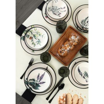 Serviciu de masa, Hermia, 275KRM1745, Farfurie de desert (6 bucăți), Multicolor